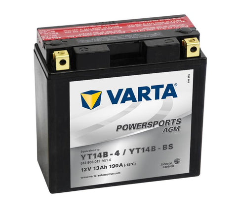 Varta Mc-batteri AGM YT14B-BS 12v 12Ah